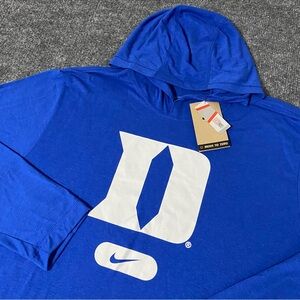 Nike Duke Blue Devils Mens Large Primary Logo Lightweight Hoodie NWT